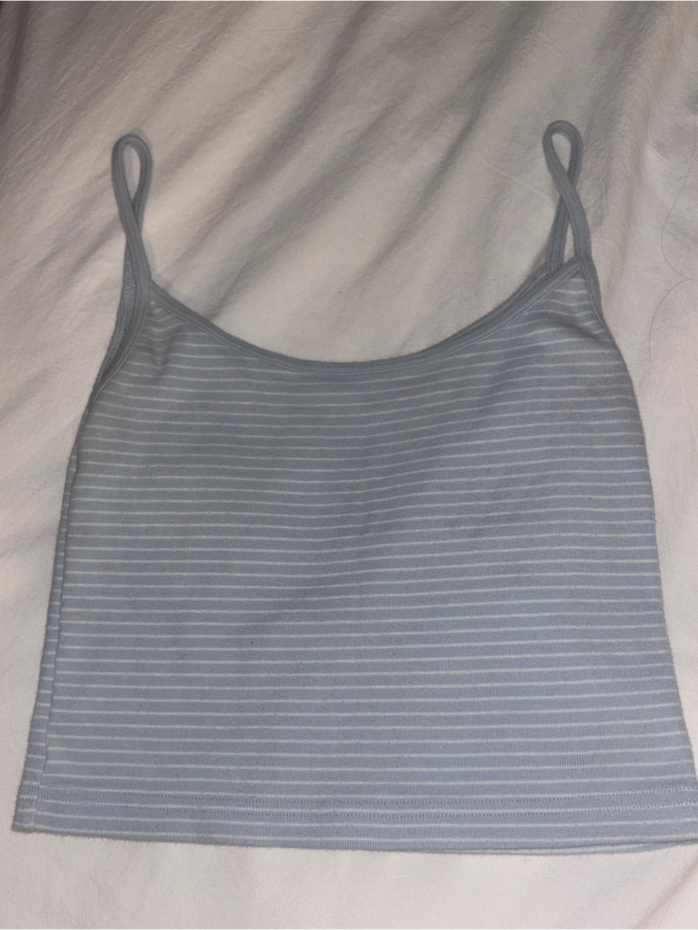 Women’s Brandy Melville Blue Striped Spaghetti Strap Tank Top